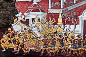 Detail from a mural painting with a 'Ramakien' motif - Thai version of the Indian Ramayana - from the temple complex of the Emerald Buddha, Bangkok (late 18th century) 